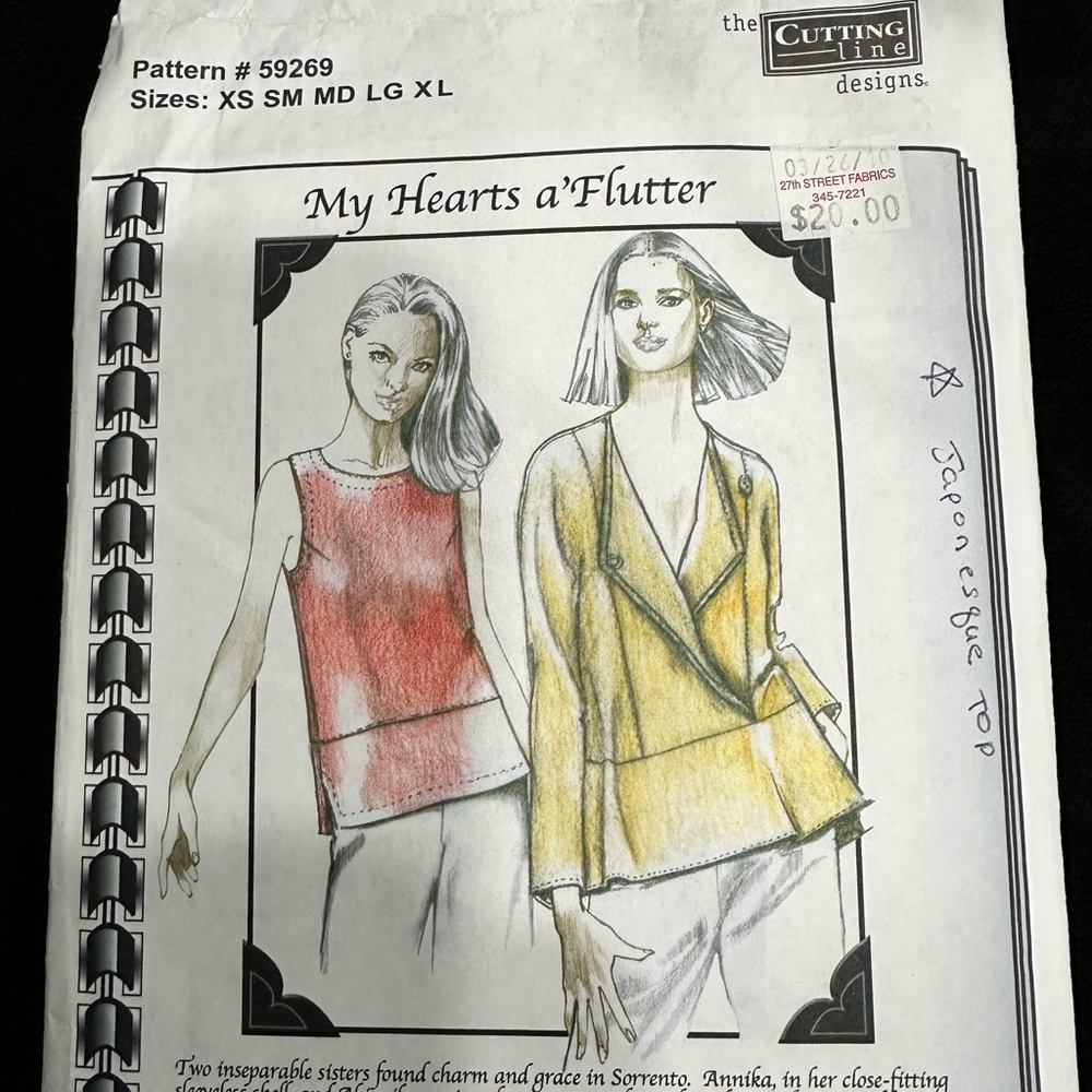 Sewing Pattern “my hearts a ‘flutter